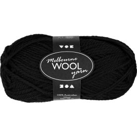 Ullgarn Melbourne 50g svart