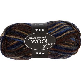Ullgarn Melbourne 50g brun harmoni