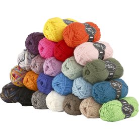 Ullgarn Melbourne 24x50g blandade färger