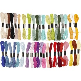 Broderigarn 42 buntar blandade färger