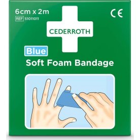 Soft Foam Bandage Cederroth Blå, 6 cm x 2 m