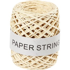 Papperssnöre 1 mm x 50 m Natur