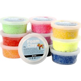 Modellera Foam Clay 10x 35 g Blandade färger