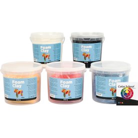 Modellera Foam Clay 5x 560 g Grundfärger
