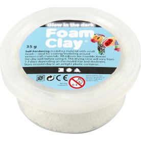 Foam Clay Modellervoks, 35 g, selvlysende