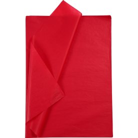 Silkespapper 50x70 cm 14g 25 ark röd