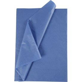 Silkespapper 50x70 cm 14g 25 ark blå