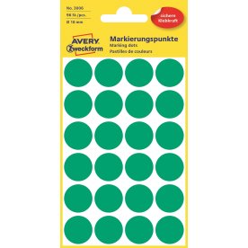 Avery 3006 manuelle etiketter, 18mm, 96stk, grøn