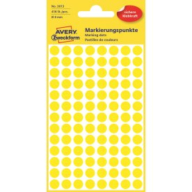 Färgkodningsprickar Avery 3013 8 mm 416 st Gul