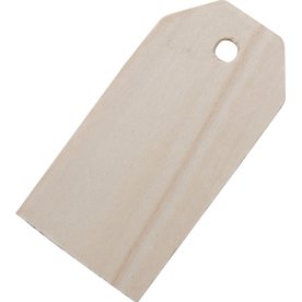 Manillamärken 3x6 cm 10 st Trä