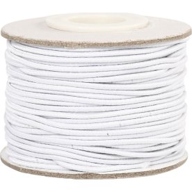 Elastiskt snöre 1 mm x 25 m Vit