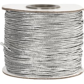 Elastiskt snöre 1 mm x 100 m Silver