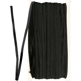 Elastiskt band 6 mm x 50 m Svart