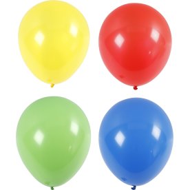 Jätteballonger 4 st Gul/röd/grön/blå