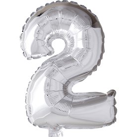 Folieballong Silver 2
