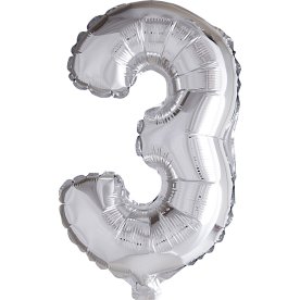 Folieballong Silver 3