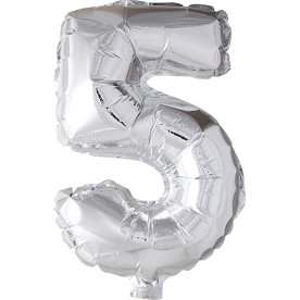 Folieballong Silver 5