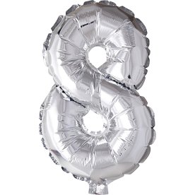 Folieballong Silver 8