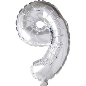 Folieballong Silver 9