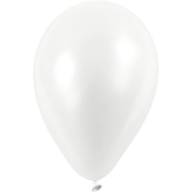 Balloner, hvid, 10 stk
