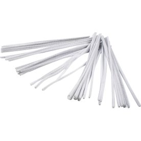 Piprensare Chenille 6 mm 50 st Vit