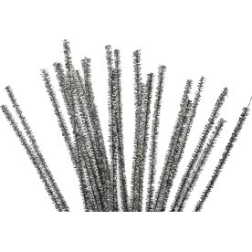 Piprensare Chenille 6 mm 24 st Silver
