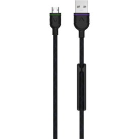 UNISYNK vendbar G2 micro-USB kabel, 2m, sort