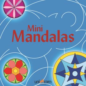 Mini Mandalas malebog, blå