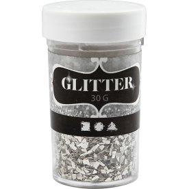 Glitterflingor Silver 30 g