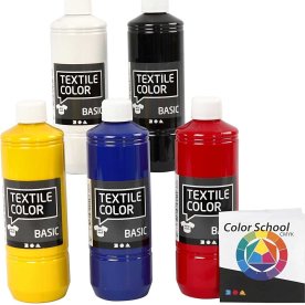 Textilfärg | 5x500 ml | Primärfärger