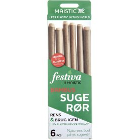 Maistic Bambus Sugerør, 6 stk