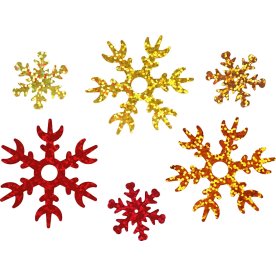 Paljetter Snöflinga Guld  koppar rött 30 g