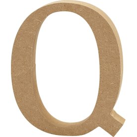 Bokstav av trä | Q | 13 cm