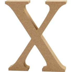 Bokstav av trä | X | 13 cm