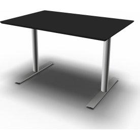 InLine hæve/sænkebord, 120x80 cm, sort/alu