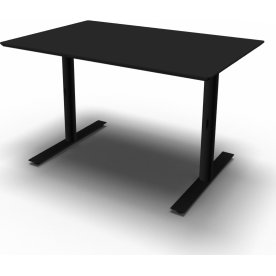 InLine hæve/sænkebord, 120x80 cm, sort/sort