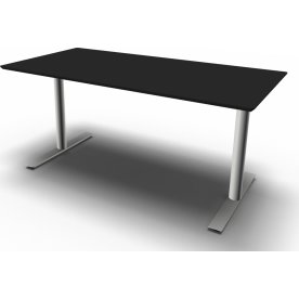 InLine hæve/sænkebord, 160x80 cm, sort/alu