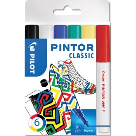 Pilot Pintor märkpenna | F | Classic | 6 färger