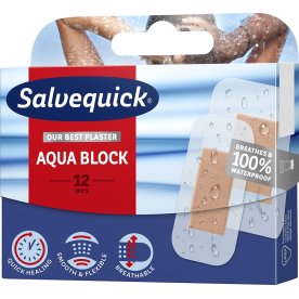 Salvequick Aqua Block plåster, 12 st.