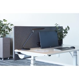 Silent Express bordskærmvæg, 180x65 cm, mørkegrå