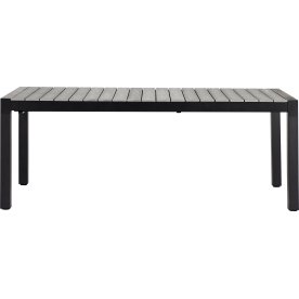 Johan havebord, sort/grå, 205/275x100 cm