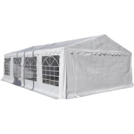 Partytält 5x8 m, 42 personer, PE, vitt