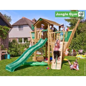 Jungle Gym Cottage komplet legetårn inkl klatrevæg