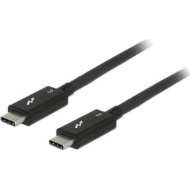 DE-LOCK Thunderbolt 3 USB-C kabel, 0.5m, sort