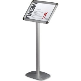 Skylthållare på stativ, Clip-on-ram, A3, aluminium