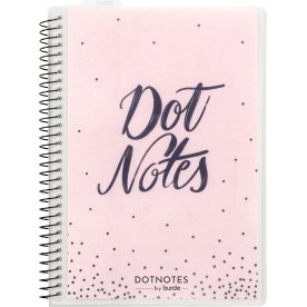 Mayland DotNotes Notesbog A5, spiralbundet, rosa