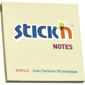 Stick'n Notes | 76x76 mm | Gul