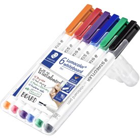 Staedtler 301 Whiteboardpenna | 6 färger