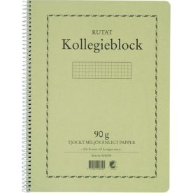 Kollegieblock A4 90g 70 blad rutat TF