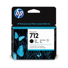 HP nr 712 bläckpatron, svart, 80 ml.